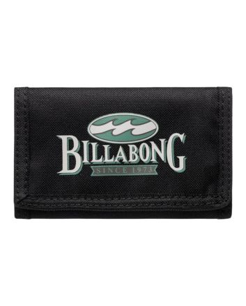 Cartera de triple hoja con cierre de velcro Billabong Tribong Lite Negra para hombre