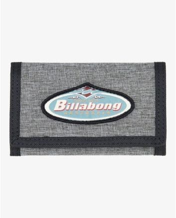 Cartera de velcro Billabong Tribong Patch Gris Jaspeado para hombre
