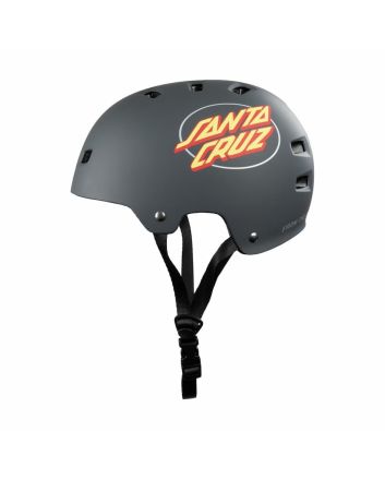 Casco Skate Bullet Santa Cruz Oval Dot Gris Carbón Mate para adulto
