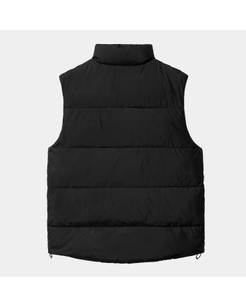 Chaleco acolchado e impermeable Carhartt WIP Springfield Vest Negro con logo gris para hombre