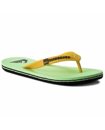 Chanclas Quiksilver Molokai verdes con detalles en negro y amarillo para chico