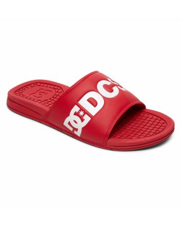 Chanclas Slider DC Shoes Bolsa SE rojas y blancas para hombre 