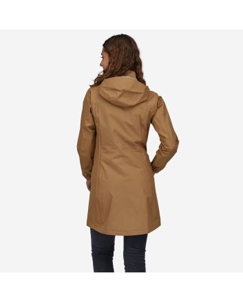 Mujer con chubasquero Patagonia W's Torrentshell 3L City Coat marrón