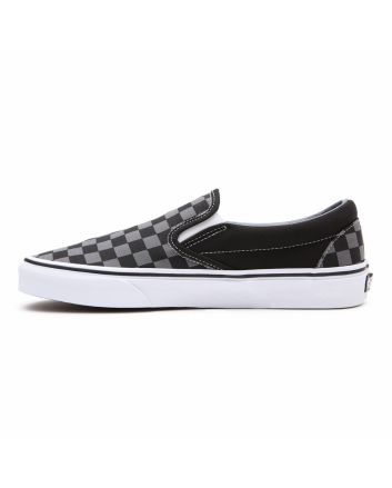 Zapatillas sin cordones Vans Classic Slip-On Checkerboard Negras y Grises