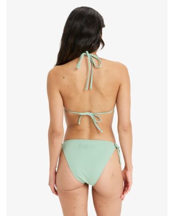 Mujer con conjunto de bikini Roxy Beach Classics Tiki Triangular verde basil