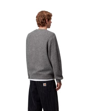 Hombre con suéter Carhartt WIP Curtis Tangled Graphite