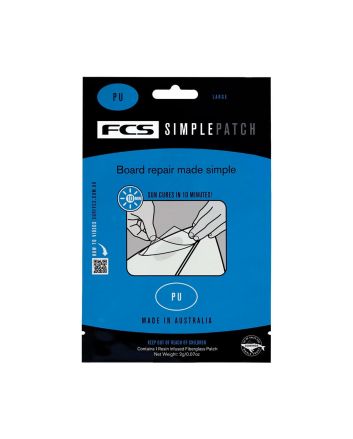 Parche reparador para tablas de surf de poliéster FCS Simple Patch Repair PU Tamaño Large