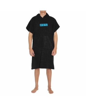 Toalla de playa con capucha para surf FCS Junior Towel poncho en color negro 