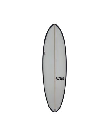 Tabla de surf Funboard Full & Cas Performer 6'3" blanca y negra FCS 2