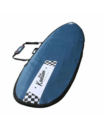 Funda de surf Koalition Day Bag Hybrid 7'2 Azul Checker acolchada para tabla híbrida o mid length