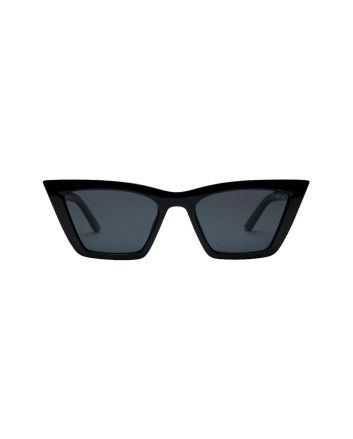 Gafas de sol cat-eye negras con lentes polarizadas Smoke para mujer 