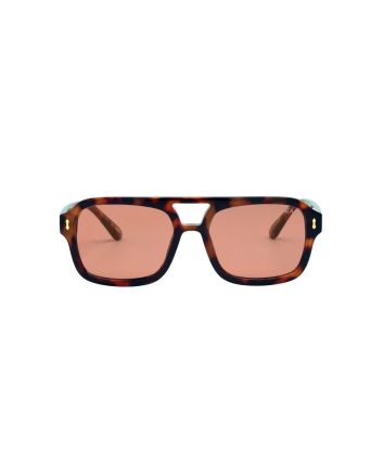 Gafas de sol polarizadas I-SEA Royal color carey con lentes color melocotón para mujer