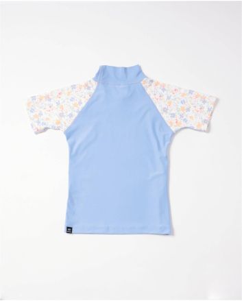 Camiseta de protección solar Rip Curl Golden Ditzy azul para niñas de 2 a 6 años