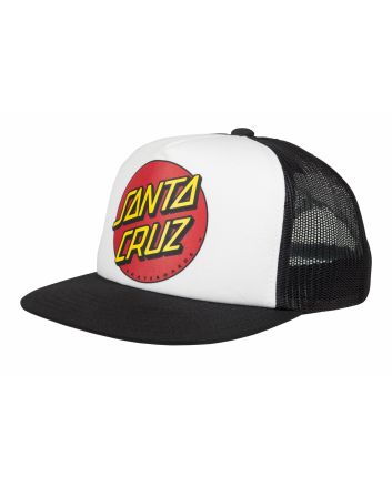 Gorra de malla Santa Cruz Youth Classic Dot blanca y negra para chico 