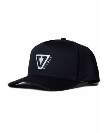 Gorra Vissla Team Hat color Phantom para hombre con logo bordado y cierre ajustable