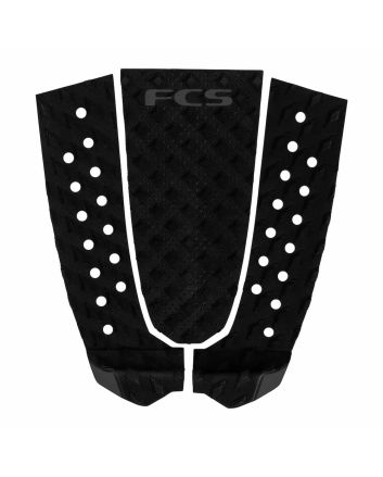 Grip para tabla de surf FCS T-3 Negro y Gris Tail Pad 3 piezas