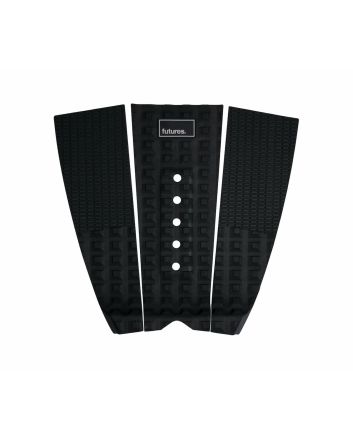 Grip Futures Voodoo negro – tail pad versátil de 3 piezas para tablas de surf de alto rendimiento