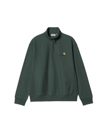 Carhartt WIP American Script Half Zip verde Kale Green para hombre