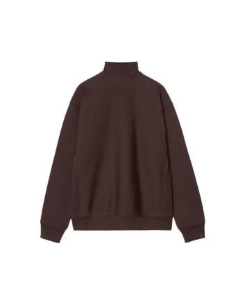 Carhartt WIP sudadera Half Zip American Script Palisander para hombre