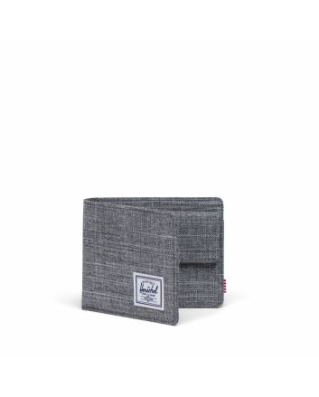 Cartera Herschel Roy Wallet Coin gris jaspeado cerrada 
