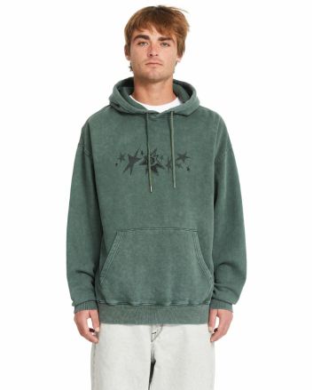 Hombre con Sudadera vintage con capucha Volcom ENT Verde Alpino