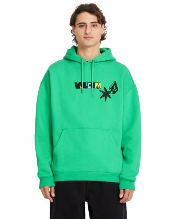 Mujer y Hombre con Sudadera de capucha Volcom FA Bob Mollema 1 Verde Menta Unisex