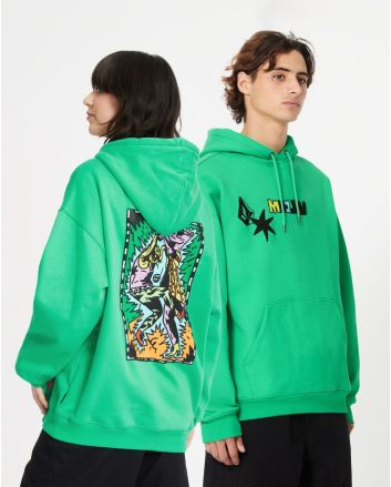 Mujer y Hombre con Sudadera de capucha Volcom FA Bob Mollema 1 Verde Menta Unisex