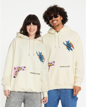 Mujer y Hombre con Sudadera de capucha Volcom FA Bob Mollema 2 Beige Claro