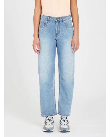 Pantalón Vaquero de talle alto Volcom Daddio azul vintage para mujer 