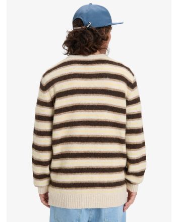 Hombre con Jersey de invierno Quiksilver Lagos Striped Marrón a Rayas