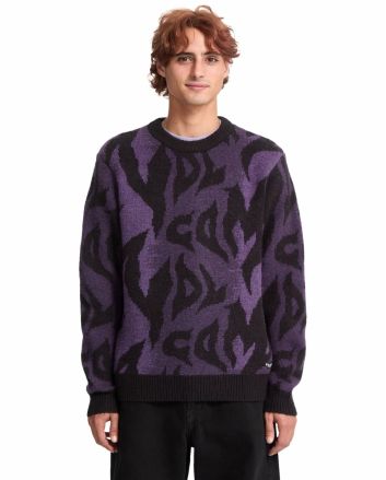 Hombre y Mujer con jersey grueso Volcom Anarchietour Negro Unisex