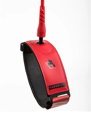Invento de bodyboard Creatures of Leisure Superlite Bicep rojo con diseño ergonómico y correa espiralada ultraligera talla S/M