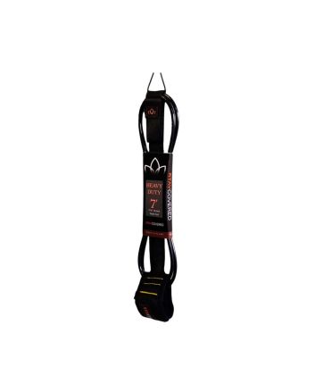 Invento para tabla de Surf Stay Covered Heavy Duty Hand Tied Leash 7' Negro