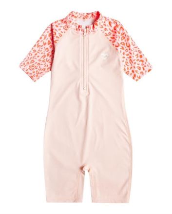 Mono de protección solar Billabong Billie Logo Combi rosa para bebé