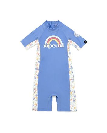 Licra de protección solar UPF 50 Rip Curl UV Spring azul para niñas de 2 a 6 años 