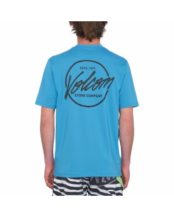 Hombre con Camiseta de protección solar Volcom Stone Stamp UV 50+ Azul