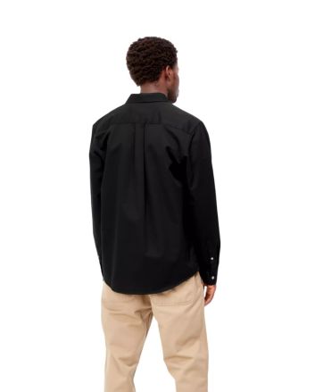 Hombre con Camisa de manga larga Carhartt WIP Madison Shirt Black/Wax