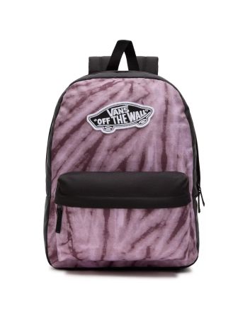 Mochila Vans Realm púrpura tie dye y negra 22 Litros