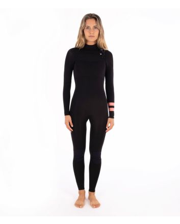 Traje de surf de neopreno Hurley Advantage Plus 4/3mm Fullsuit para mujer en color negro