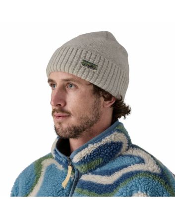 Gorro de lana Patagonia Brodeo Beanie OG Legacy Label Gris Unisex