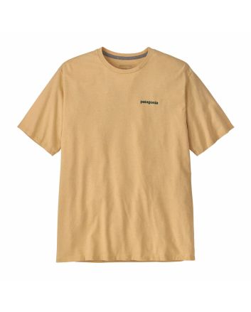 Camiseta de manga corta Patagonia Flying Fish Beige Cliffs and Coves Conifer Green para hombre 
