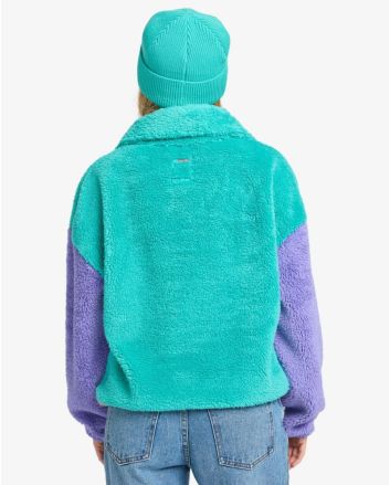 Mujer con forro polar de media cremallera Billabong Original Since Aqua Haze