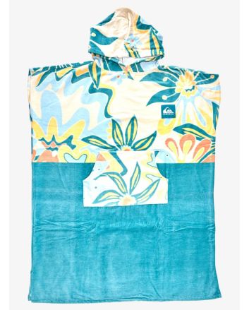 Poncho - Toalla para Surf Quiksilver Hoody Towel Birch azul floral para hombre