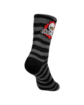 Calcetines Powell Peralta Ripper Stripes negro y carbón para hombre