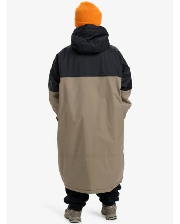 Niño con chaqueta tipo poncho cambiador Quiksilver Youth Full Rig Poncho Negro y Beige
