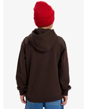Niño con sudadera de capucha Quiksilver Youth Omni Logo Marrón