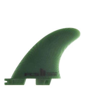 Quillas para tabla de surf FCS II Carver Neo Glass Eco Quad Rear Fins verdes Small 