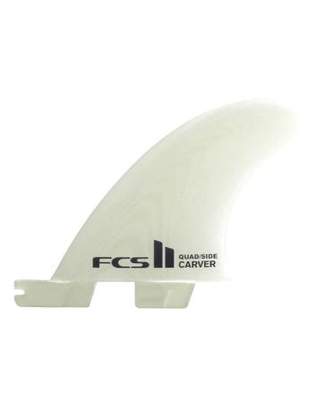 Quillas para tabla de surf FCS II Carver Performance Glass Quad Rear Side Byte Fins Clear Small