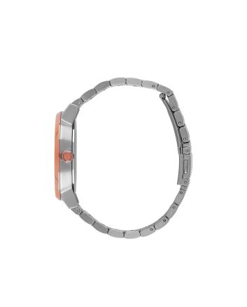 Reloj analógico sumergible Nixon Kensington Silver-Rose Gold-Taupe para mujer