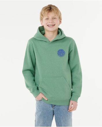 Niño con Sudadera de capucha Rip Curl Wetsuit Icon verde hierba 8-16 años